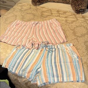 Briggs New York Striped Women Shorts - Pink, Blue, and Orange XXL